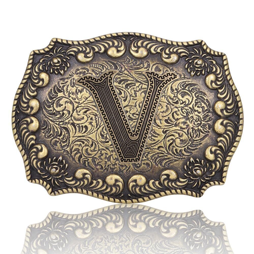 4441 Belt Buckles Western Cowboy Initial Letters ABCDJMR Texas Rodeo Belt
